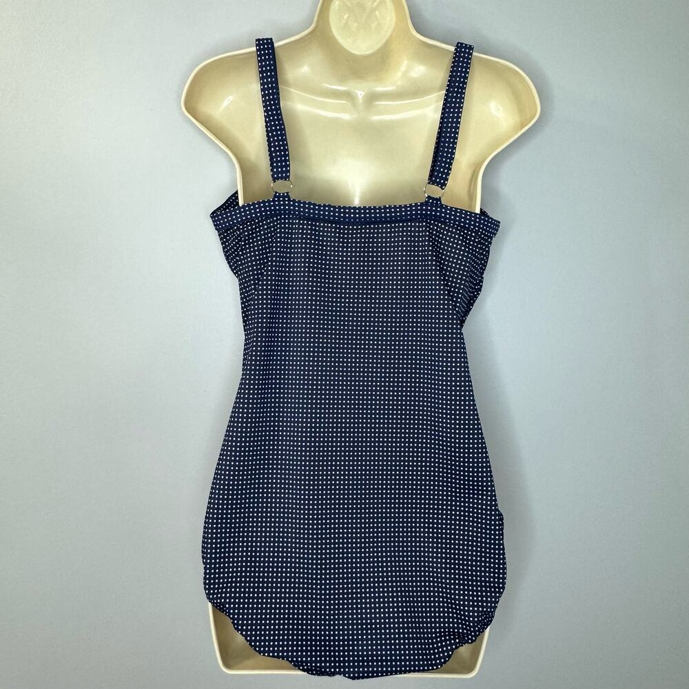 Miraclesuit Pin-Point Oceanus Allover Slimming One Piece Swimsuit Sz 12 - Picture 9 of 13